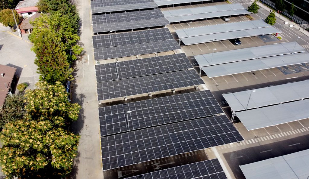 Carport Solar ODA Sodimac — 496 kWp, Renca