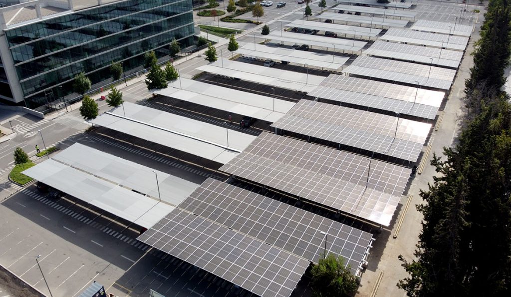 Estructura carport solar Sodimac